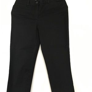 Talbots Black Capri Pants The Perfect Crop Size 2 Petite Women